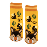 Messy Moose Socks, Howling Coyote, 6 Pack