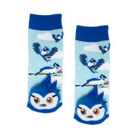 Messy Moose Socks, Blue Jay Socks, 6 Pack