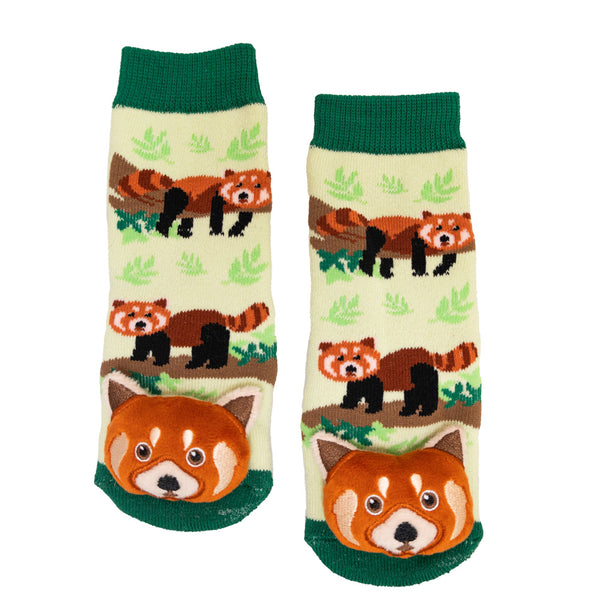 Messy Moose Socks, Red Panda Socks, 6 Pack