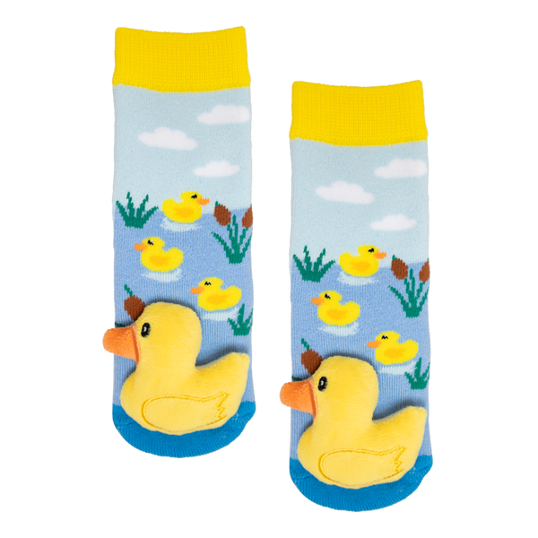 Messy Moose Socks, Yellow Ducky Socks, 6 Pack