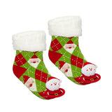 Messy Moose Polar Fleece Socks Santa