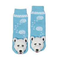 Messy Moose Socks, Polar Bear, 6 Pack