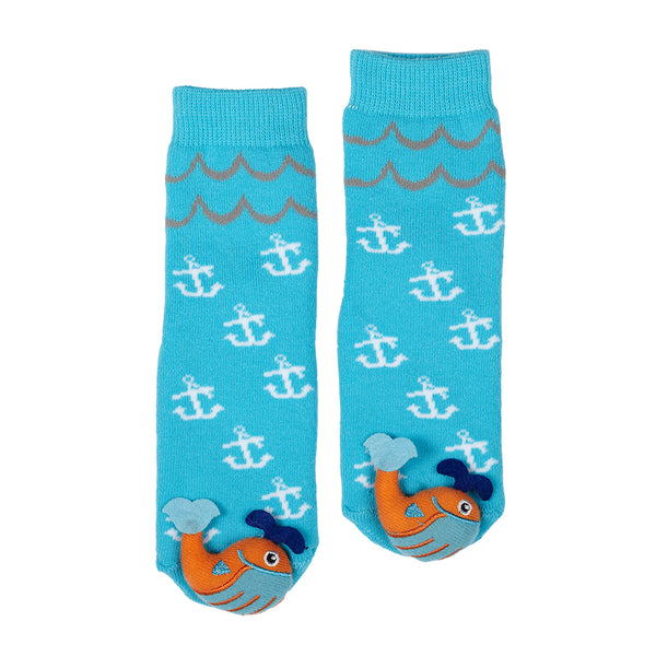 Messy Moose Socks, Whale, 6 Pack