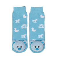 Messy Moose Socks, Blue Bear, 6 Pack