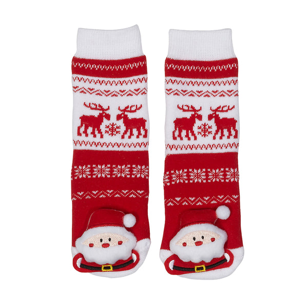 Messy Moose Socks, Santa Claus, 6 Pack