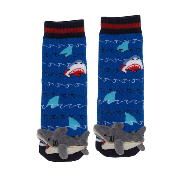 Messy Moose Socks, Shark, 6 Pack