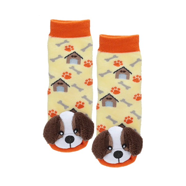 Messy Moose Socks, St. Bernard Puppy, 6 Pack