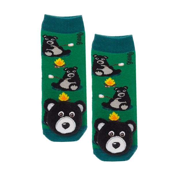 Messy Moose Socks, Grimm Black Bear, 6 Pack