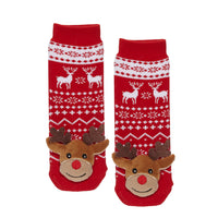 Messy Moose Socks, Reindeer, 6 Pack