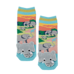 Messy Moose Socks, Elephant, 6 Pack