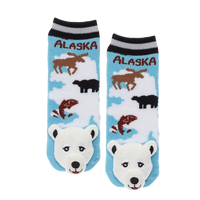 Messy Moose Socks, Alaska, 6 Pack