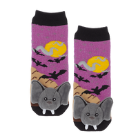Messy Moose Socks, Bat, 6 Pack