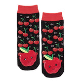 Messy Moose Socks, Cherry, Toddler Socks 6 Pack