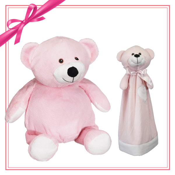 Gift Set - Mister Buddy Bear & Blankey - Pink