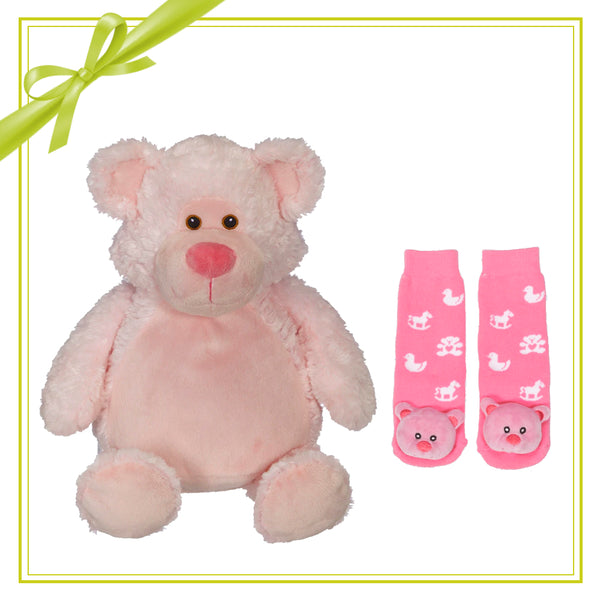 Gift Set - Bobby Bear Buddy & Pink Bear Socks